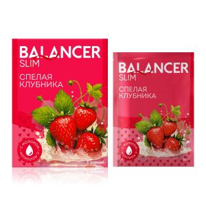 Коктейль BALANCER SLIM со вкусом «Спелая клубника», 5 саше